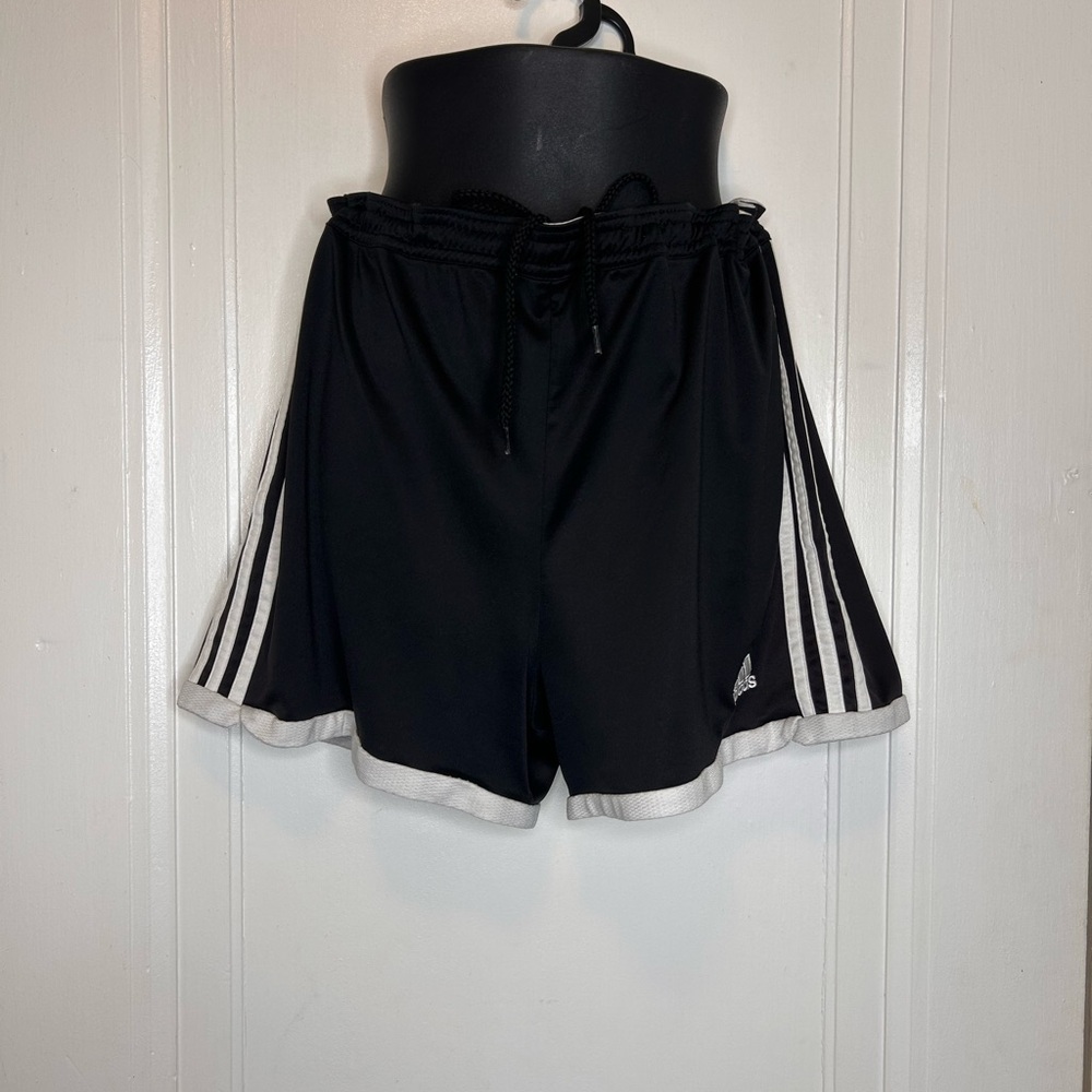 Adidas Women's Black and White Athletic Shorts